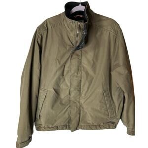 Vintage Pacific Trail Men's Bomber Jacket in Army Green Stain Stopper Size Large